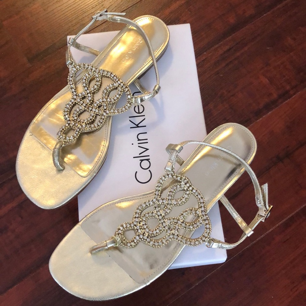 Calvin Klein Metallic Sandals